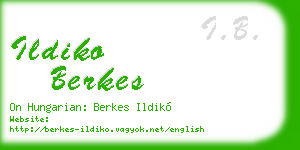 ildiko berkes business card